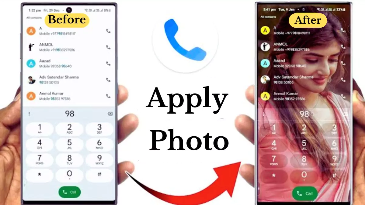 Phone Dialer Me Photo Kaise Lagaye