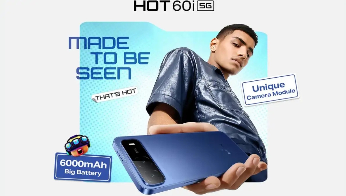 Infinix Hot 60i 128GB, 6000mAh बैटरी 50MP कैमरा और 120Hz डिस्प्ले के साथ बजट स्मार्टफोन 2025