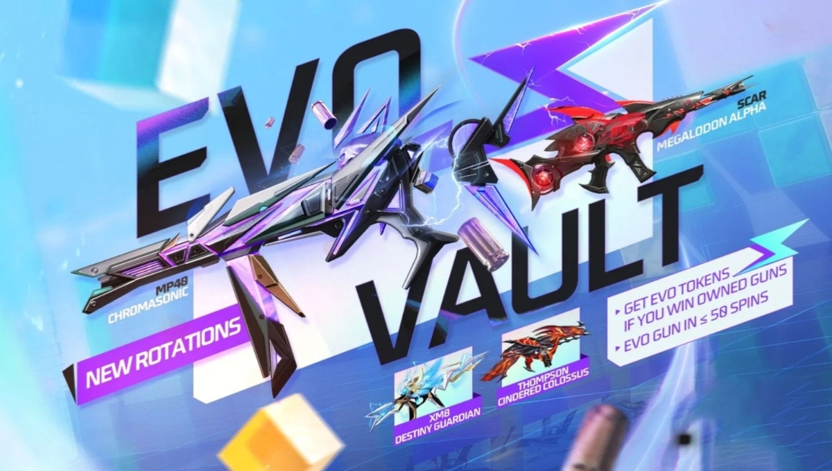 Free Fire: Evo Vault Event November 2025 नए Evo Gun Skins और धमाकेदार Rewards के साथ लौटा Booyah का मजा