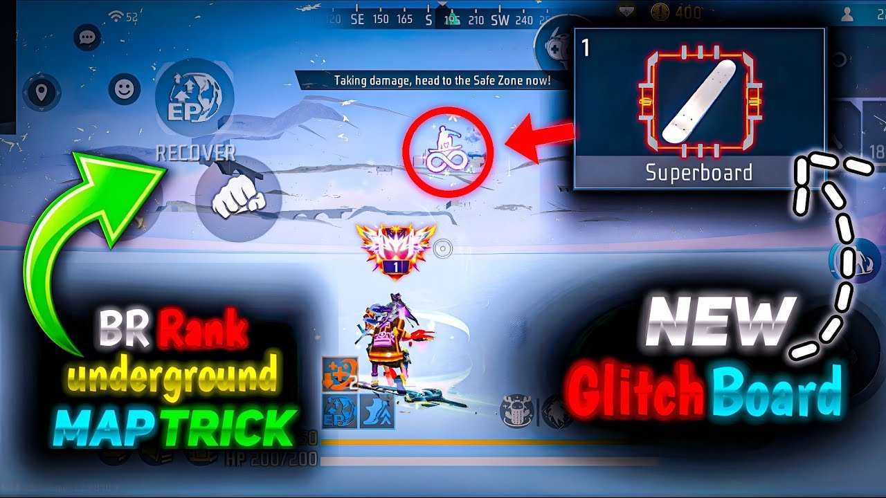 Free Fire Surfboard Glitch