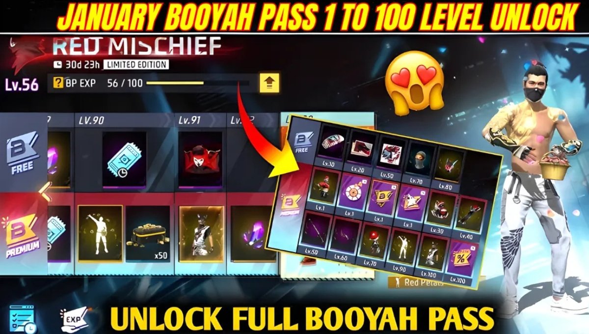 Free Fire Max January Booyah Pass