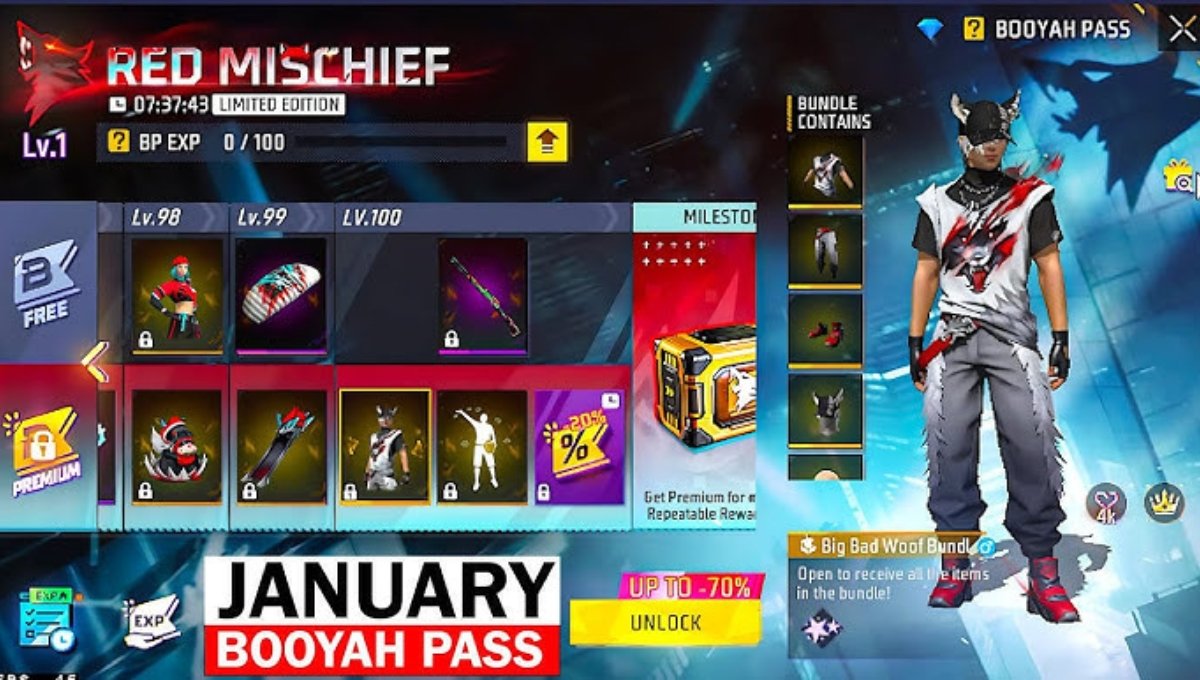 Free Fire Max January Booyah Pass