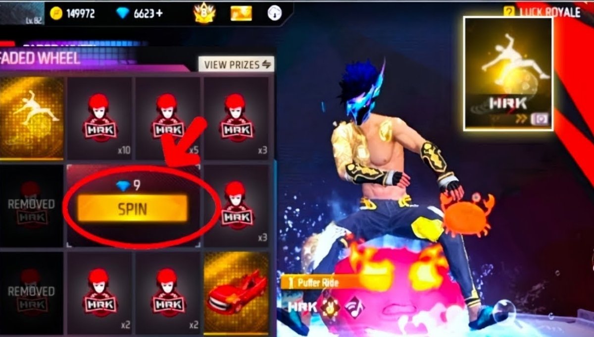 Free Fire Puffer Ride Freeze Emote