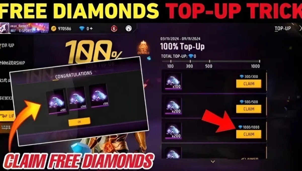 Free Fire Diamond Top Up Offer