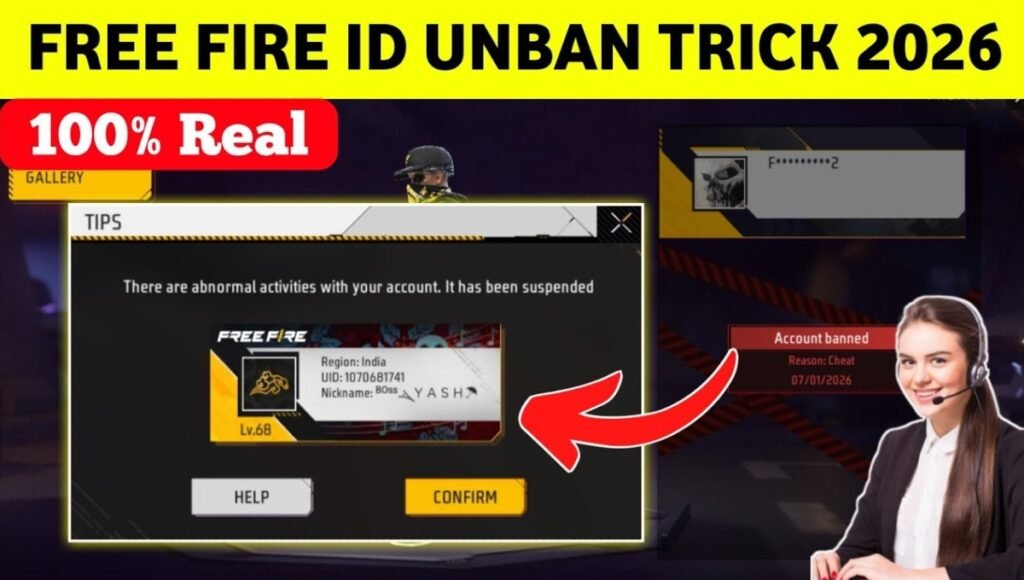 Free Fire Banned Account Fix