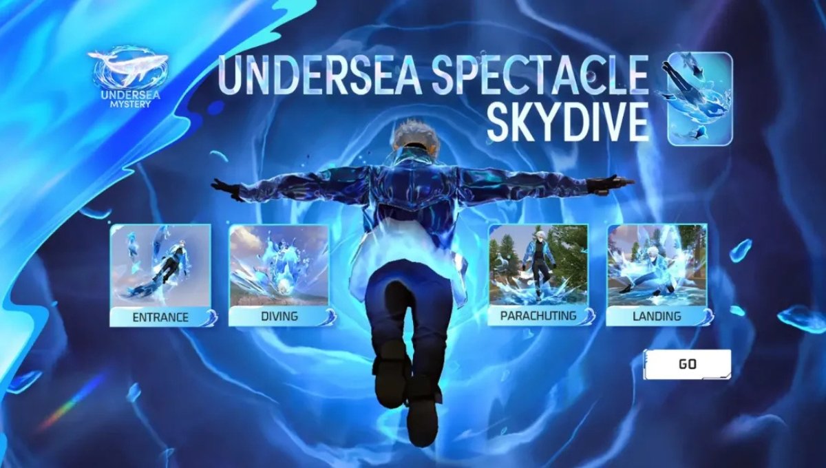 Free Fire Undersea Spectacle Skydive Animation
