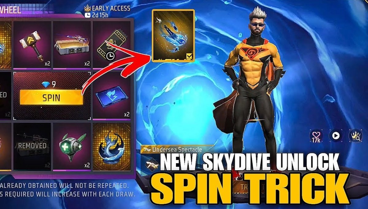 Free Fire Undersea Spectacle Skydive Animation