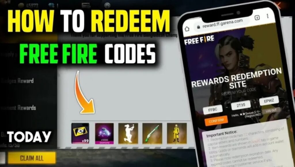 Free Fire Code Redemption Process